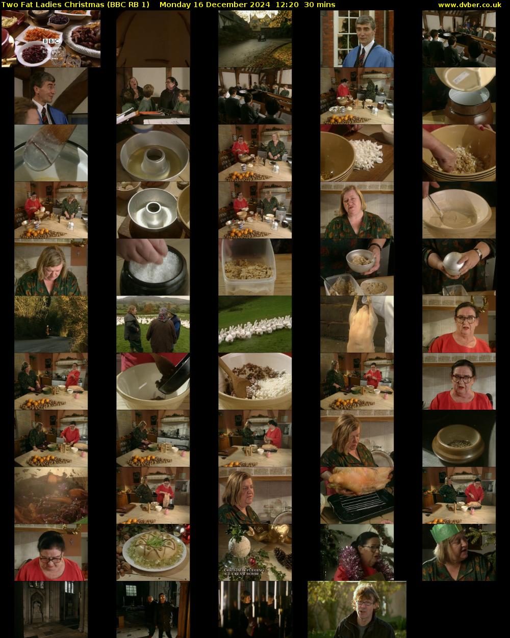 Two Fat Ladies Christmas (BBC RB 1) Monday 16 December 2024 12:20 - 12:50