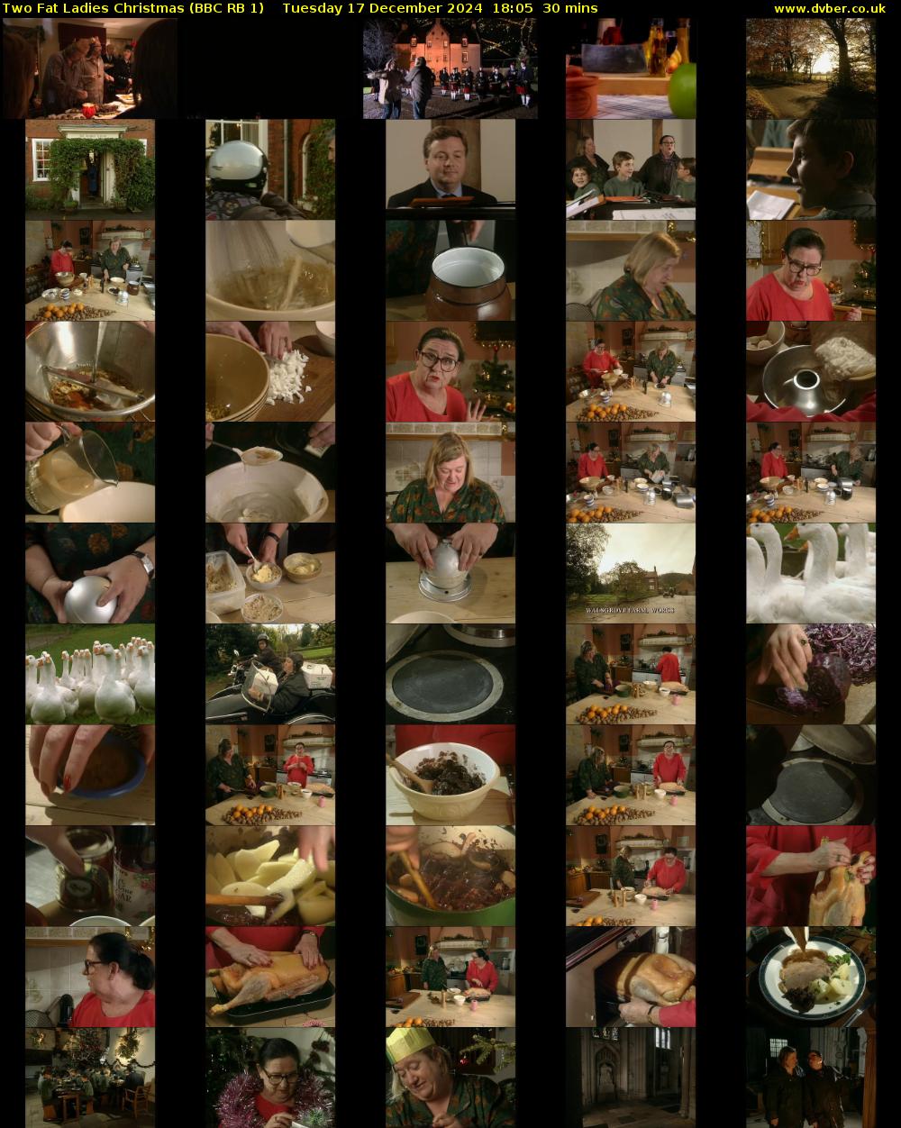 Two Fat Ladies Christmas (BBC RB 1) Tuesday 17 December 2024 18:05 - 18:35