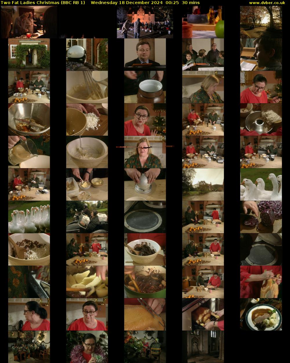 Two Fat Ladies Christmas (BBC RB 1) Wednesday 18 December 2024 00:25 - 00:55
