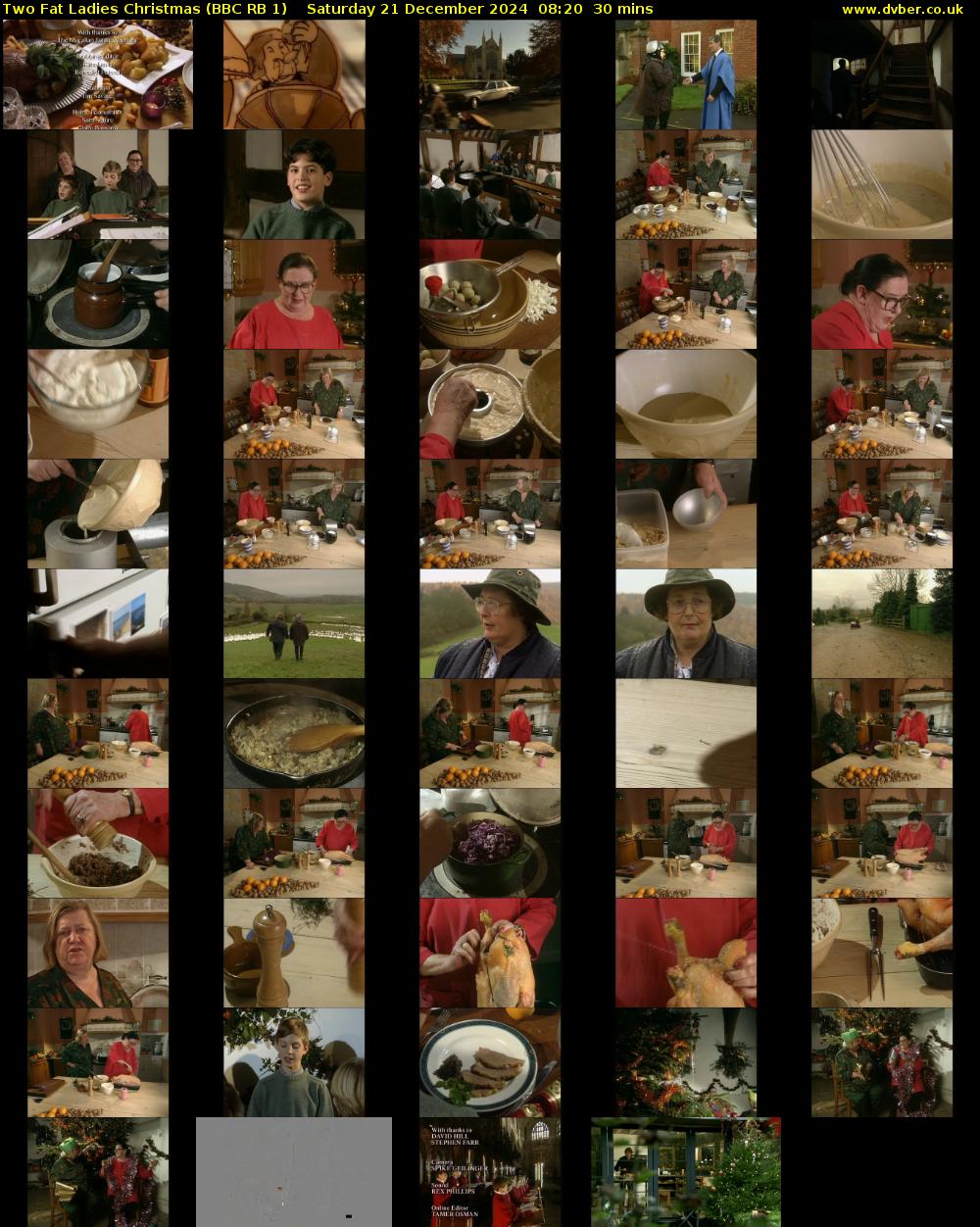 Two Fat Ladies Christmas (BBC RB 1) Saturday 21 December 2024 08:20 - 08:50