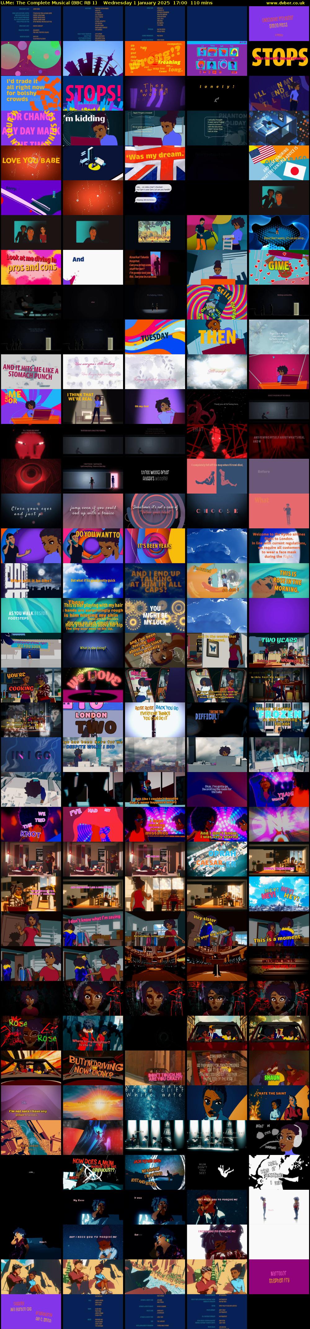 U.Me: The Complete Musical (BBC RB 1) Wednesday 1 January 2025 17:00 - 18:50