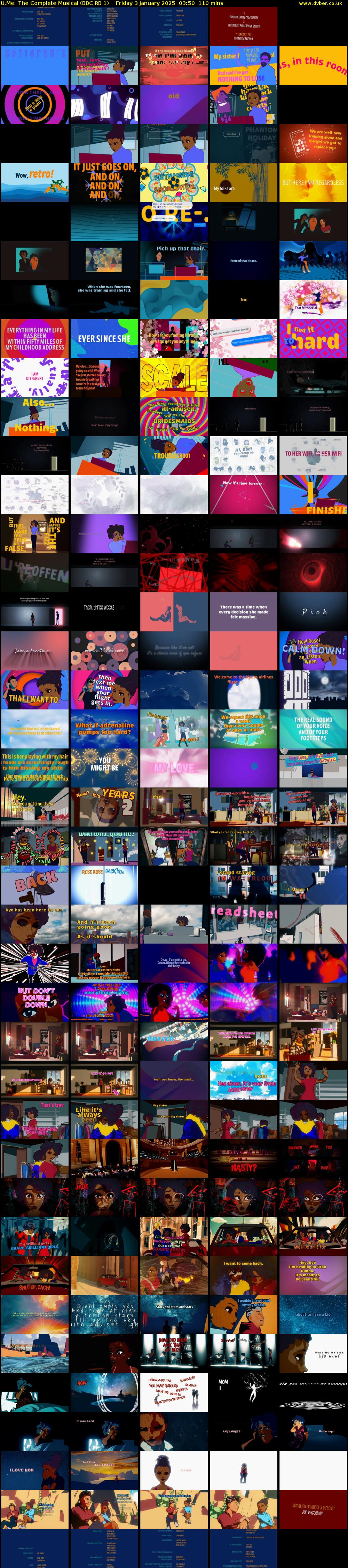 U.Me: The Complete Musical (BBC RB 1) Friday 3 January 2025 03:50 - 05:40