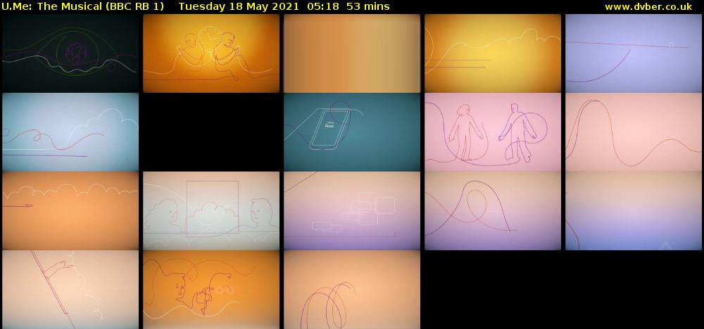 U.Me: The Musical (BBC RB 1) Tuesday 18 May 2021 05:18 - 06:11