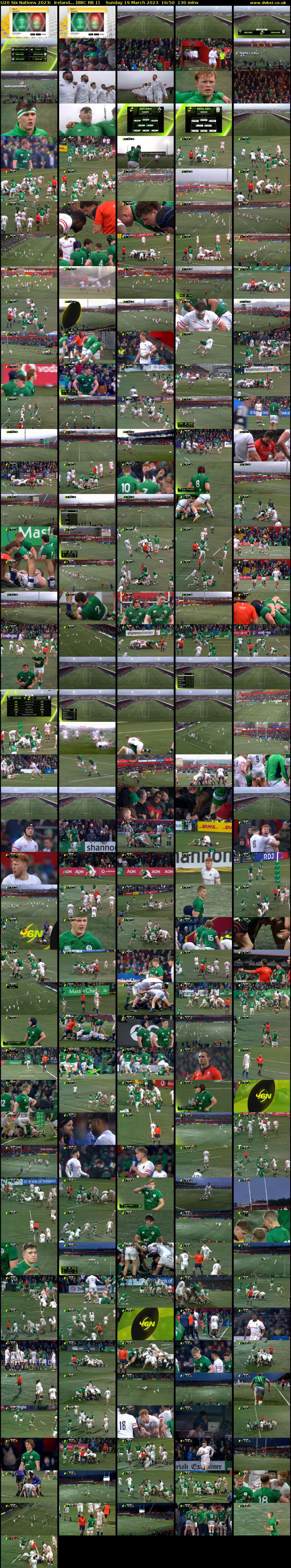 U20 Six Nations 2023:  Ireland... (BBC RB 1) Sunday 19 March 2023 16:50 - 19:00