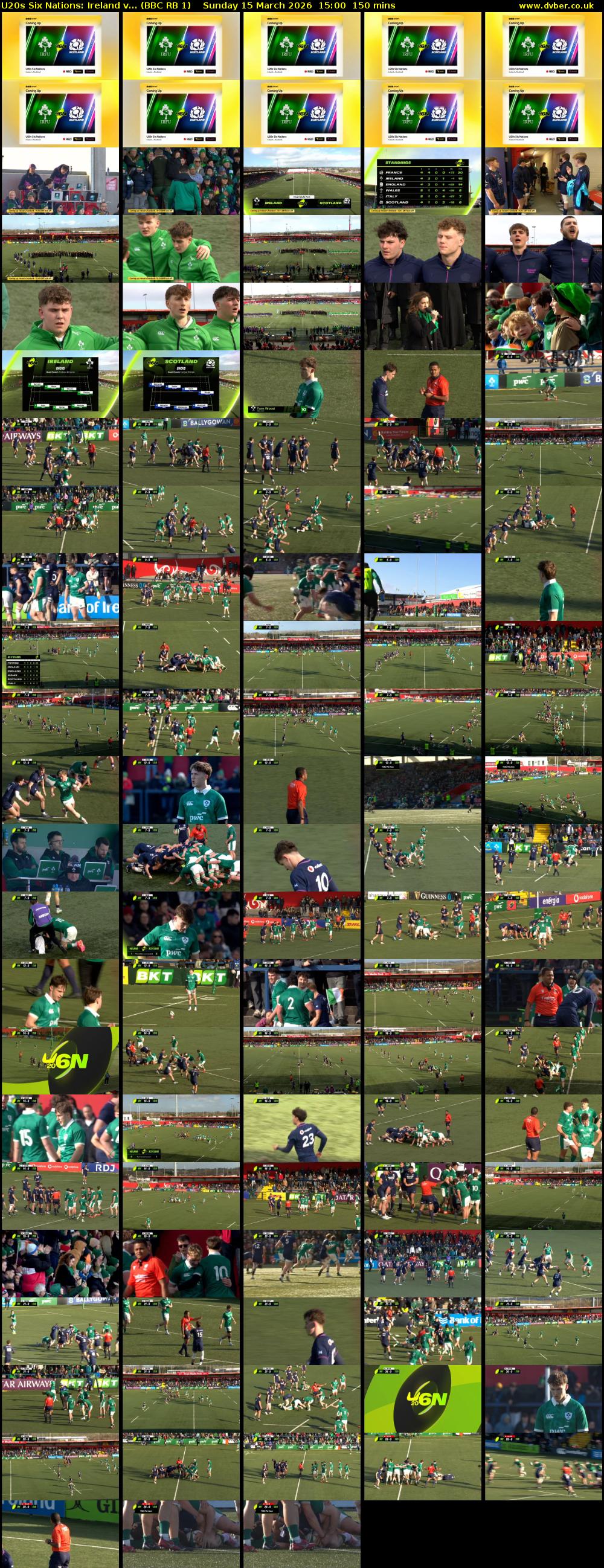 U20s Six Nations: Ireland v... (BBC RB 1) Sunday 15 March 2026 15:00 - 17:30