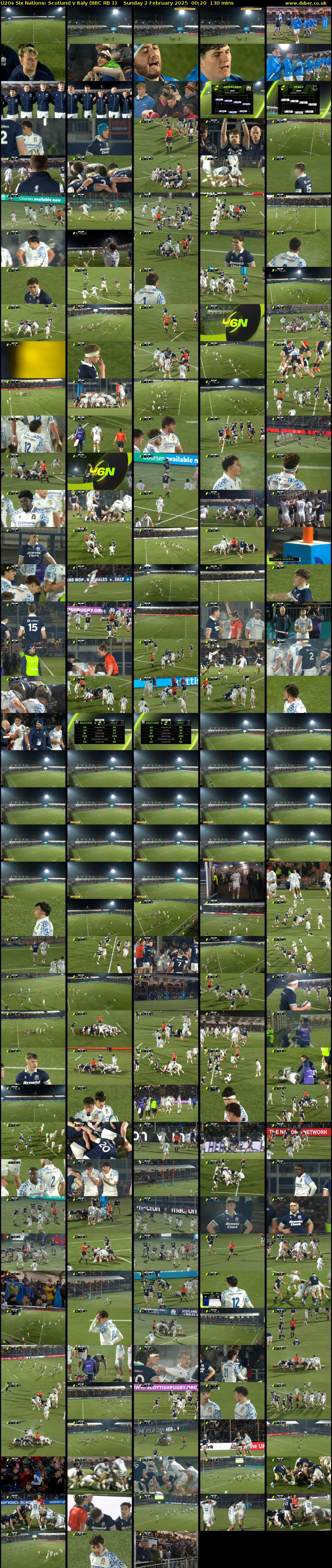 U20s Six Nations: Scotland v Italy (BBC RB 1) Sunday 2 February 2025 00:20 - 02:30