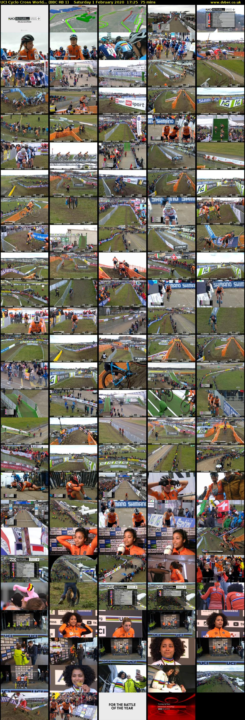 UCI Cyclo Cross World... (BBC RB 1) Saturday 1 February 2020 17:25 - 18:40