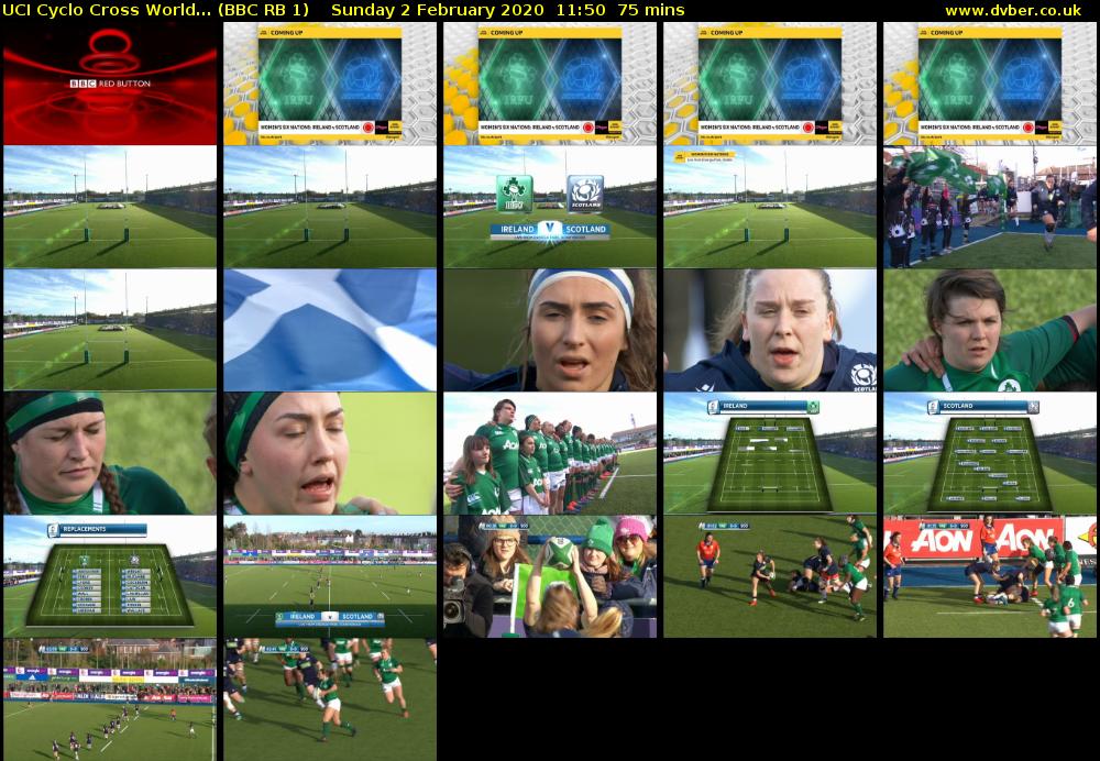 UCI Cyclo Cross World... (BBC RB 1) Sunday 2 February 2020 11:50 - 13:05