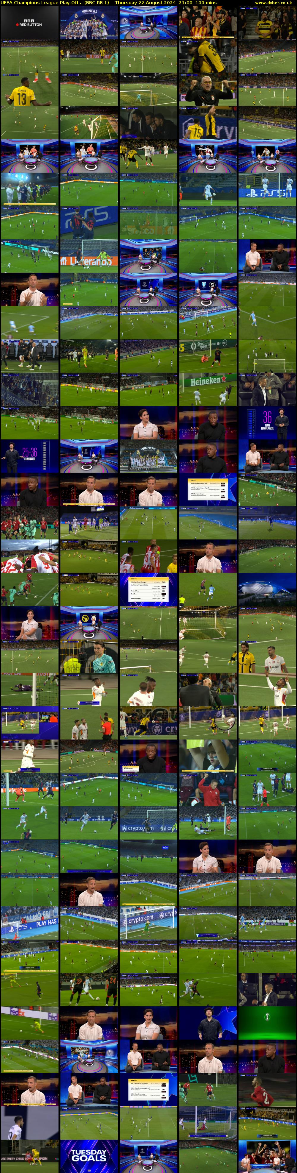 UEFA Champions League Play-Off... (BBC RB 1) Thursday 22 August 2024 21:00 - 22:40