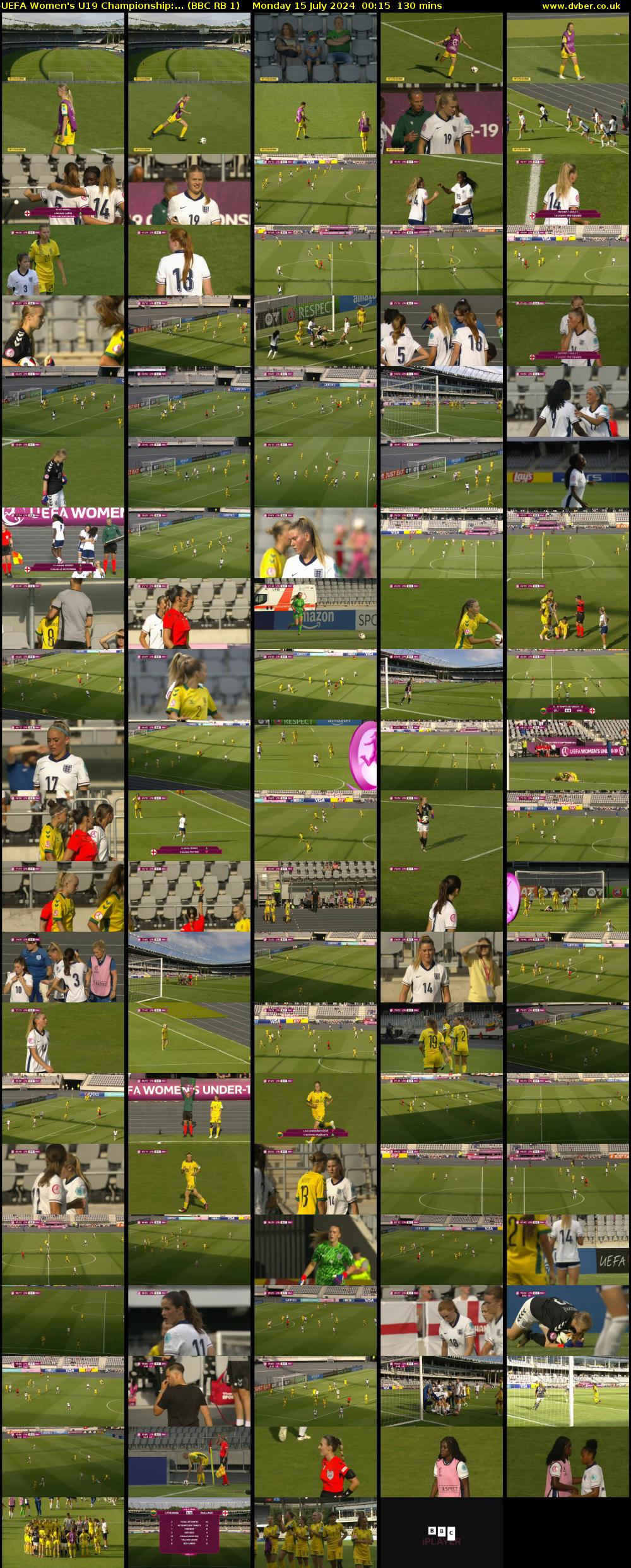 UEFA Women's U19 Championship:... (BBC RB 1) Monday 15 July 2024 00:15 - 02:25