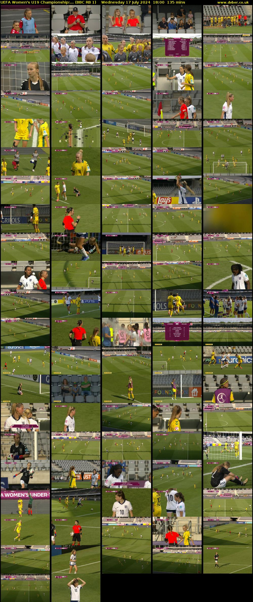 UEFA Women's U19 Championship:... (BBC RB 1) Wednesday 17 July 2024 18:00 - 20:15