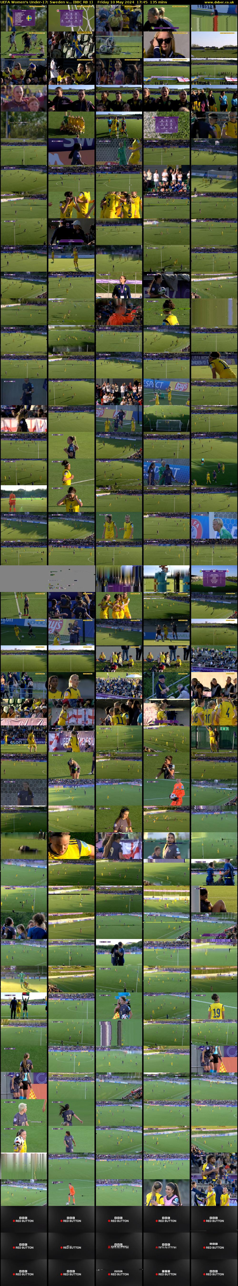 UEFA Women's Under-17: Sweden v... (BBC RB 1) Friday 10 May 2024 17:45 - 20:00