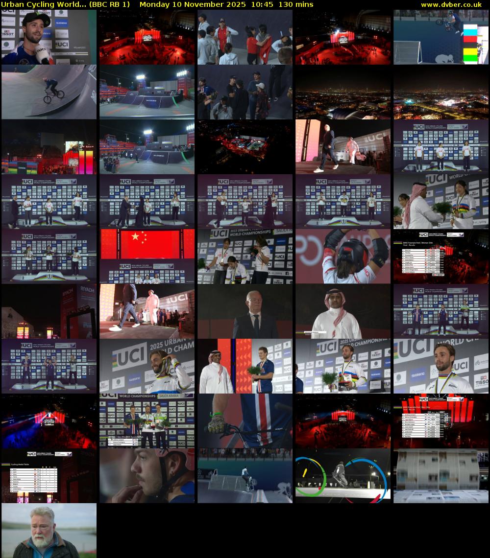 Urban Cycling World... (BBC RB 1) Monday 10 November 2025 10:45 - 12:55