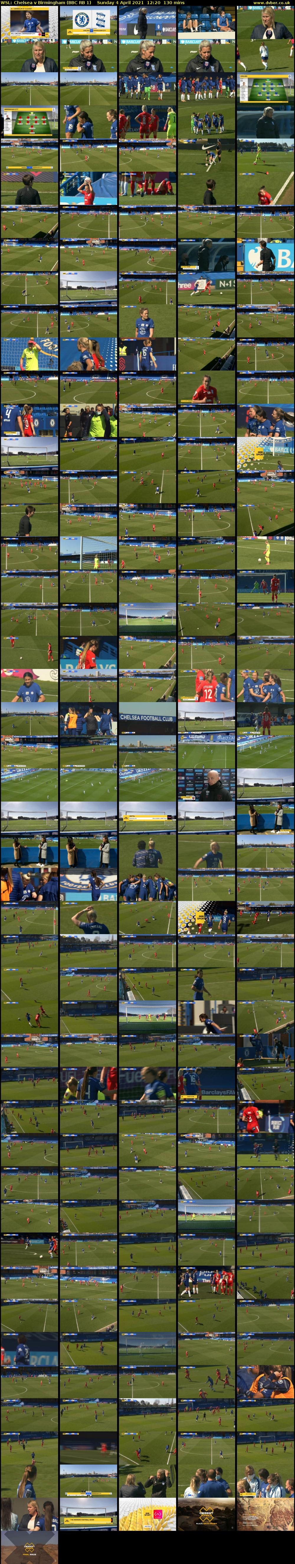 WSL: Chelsea v Birmingham (BBC RB 1) Sunday 4 April 2021 12:20 - 14:30