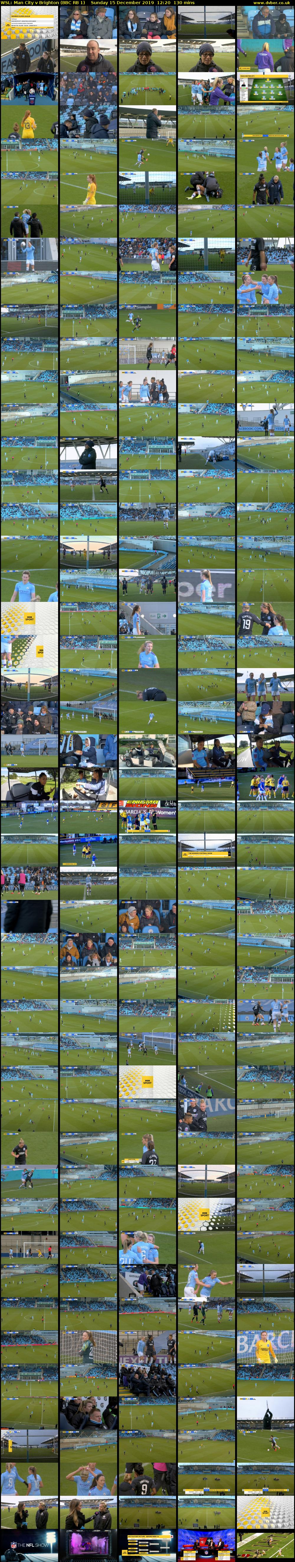 WSL: Man City v Brighton (BBC RB 1) Sunday 15 December 2019 12:20 - 14:30
