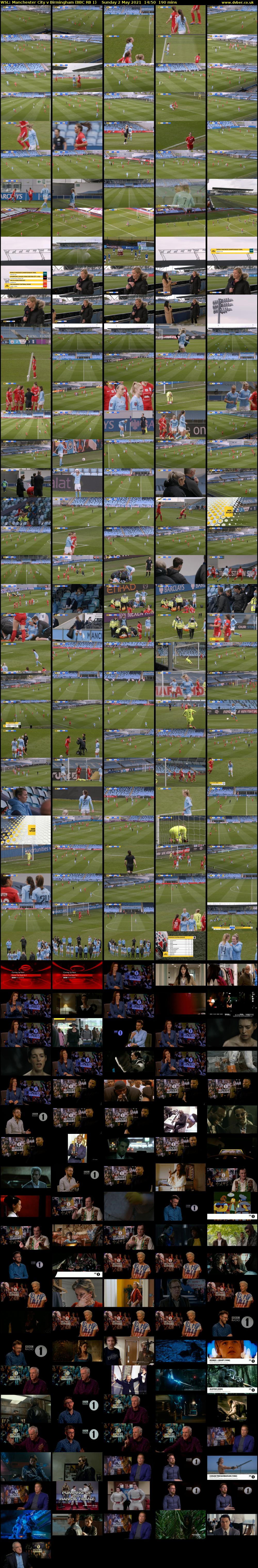 WSL: Manchester City v Birmingham (BBC RB 1) Sunday 2 May 2021 14:50 - 18:00