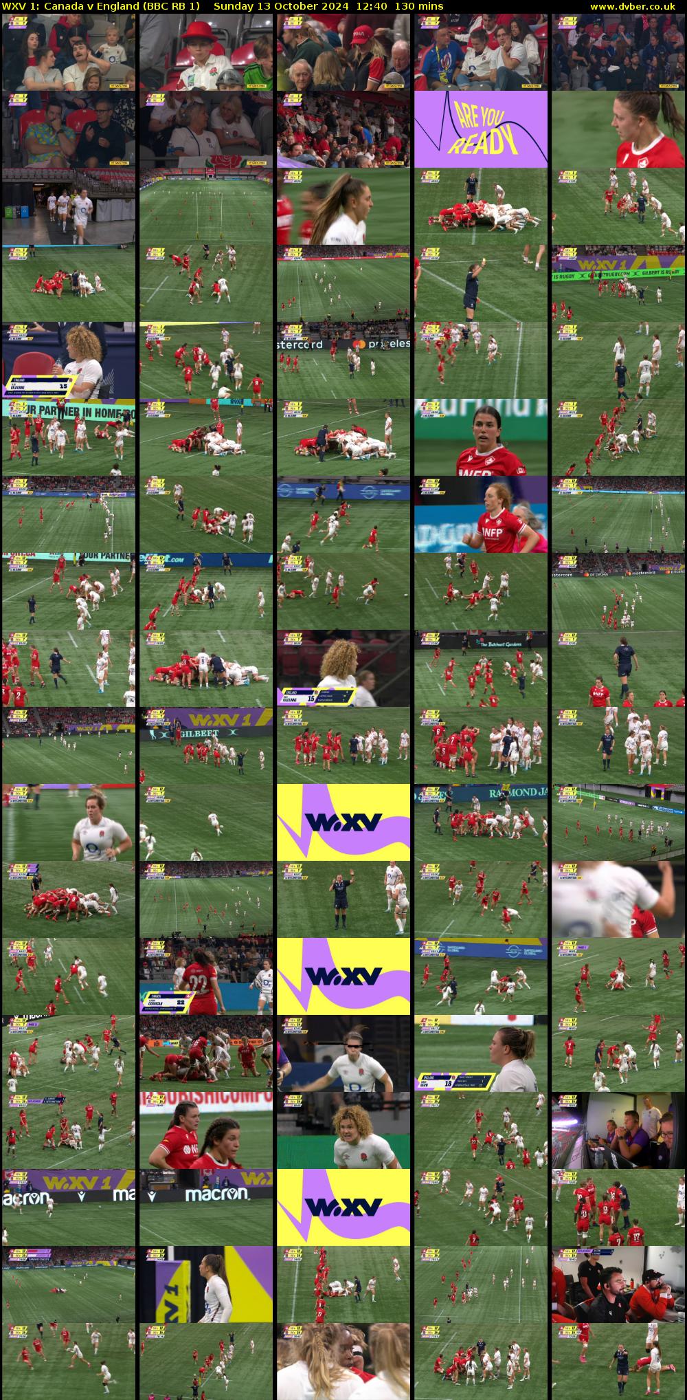 WXV 1: Canada v England (BBC RB 1) Sunday 13 October 2024 12:40 - 14:50