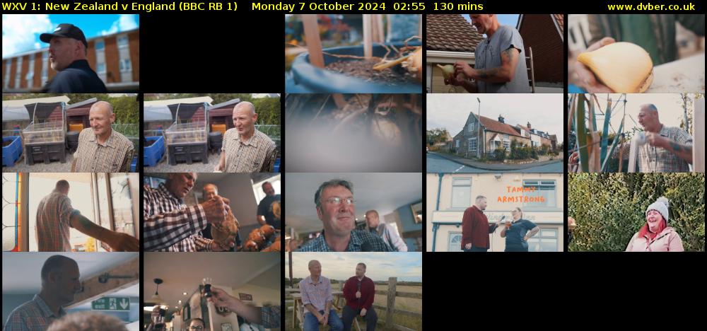 WXV 1: New Zealand v England (BBC RB 1) Monday 7 October 2024 02:55 - 05:05