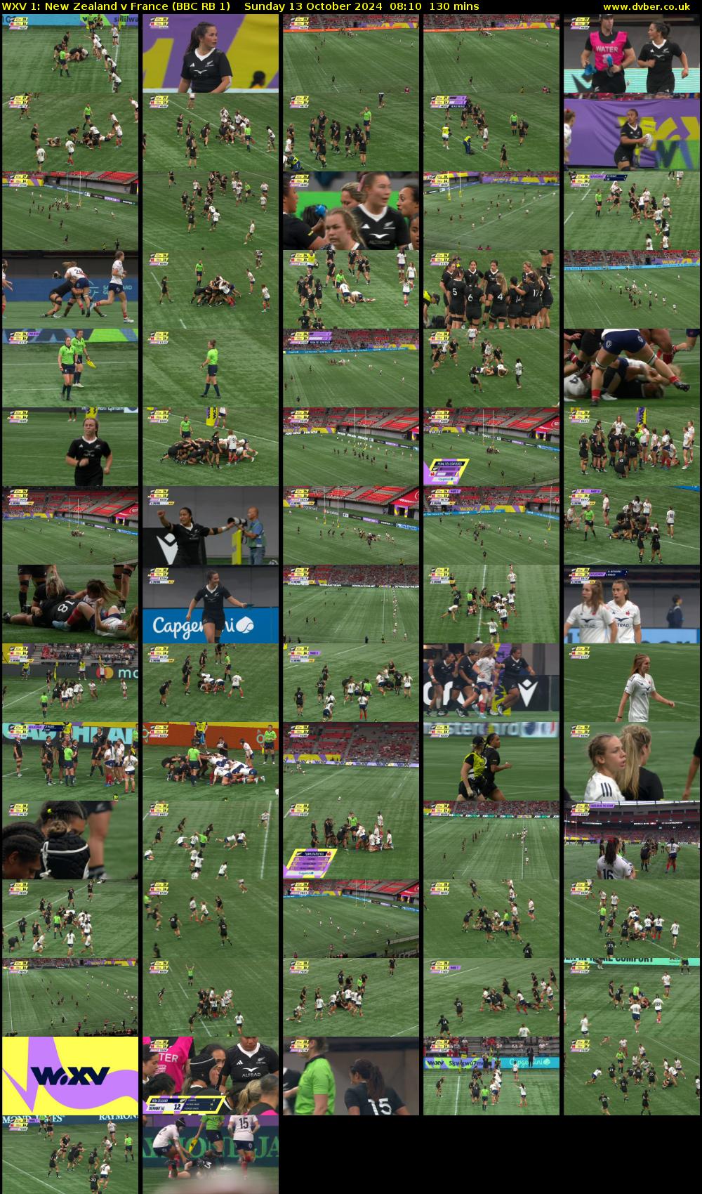 WXV 1: New Zealand v France (BBC RB 1) Sunday 13 October 2024 08:10 - 10:20
