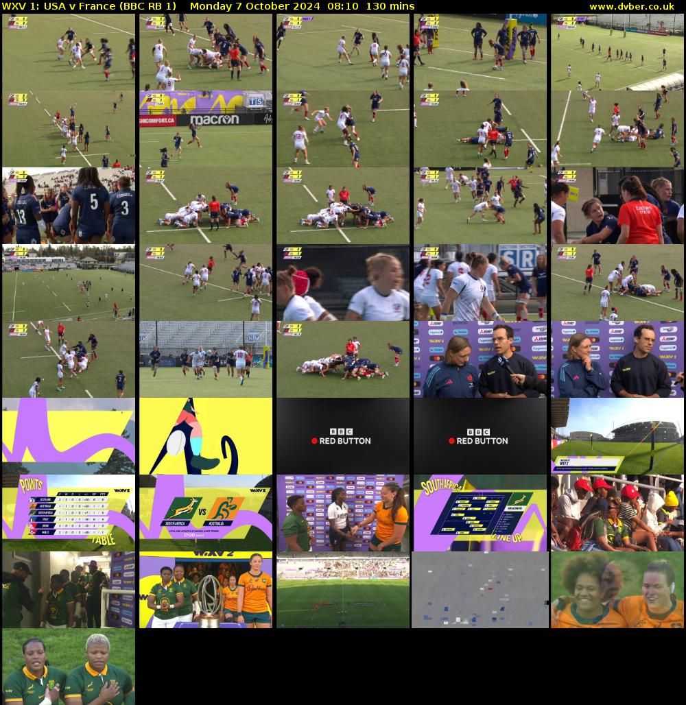 WXV 1: USA v France (BBC RB 1) Monday 7 October 2024 08:10 - 10:20