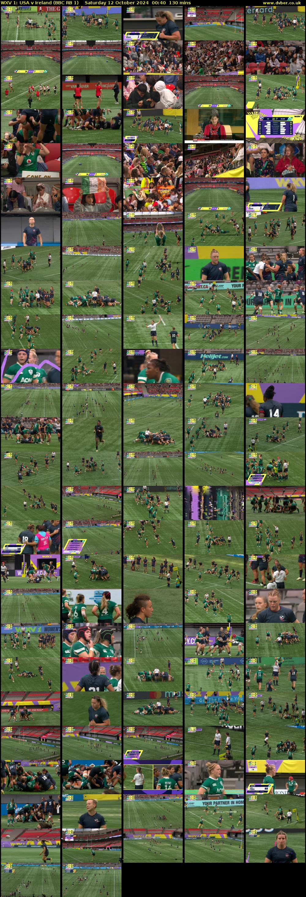 WXV 1: USA v Ireland (BBC RB 1) Saturday 12 October 2024 00:40 - 02:50