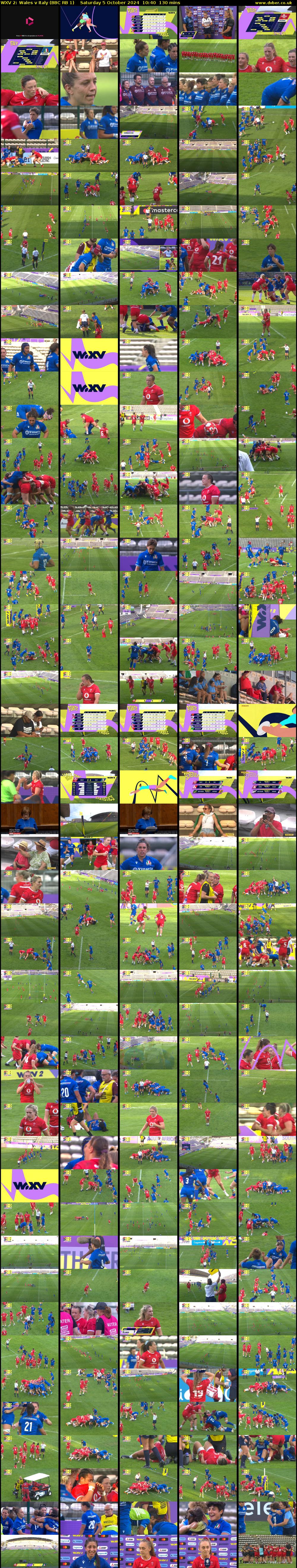 WXV 2: Wales v Italy (BBC RB 1) Saturday 5 October 2024 10:40 - 12:50