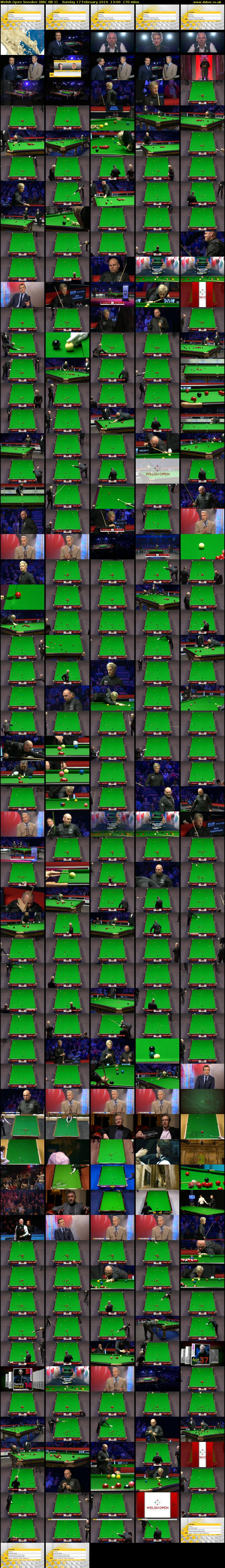 Welsh Open Snooker (BBC RB 1) Sunday 17 February 2019 13:00 - 15:50
