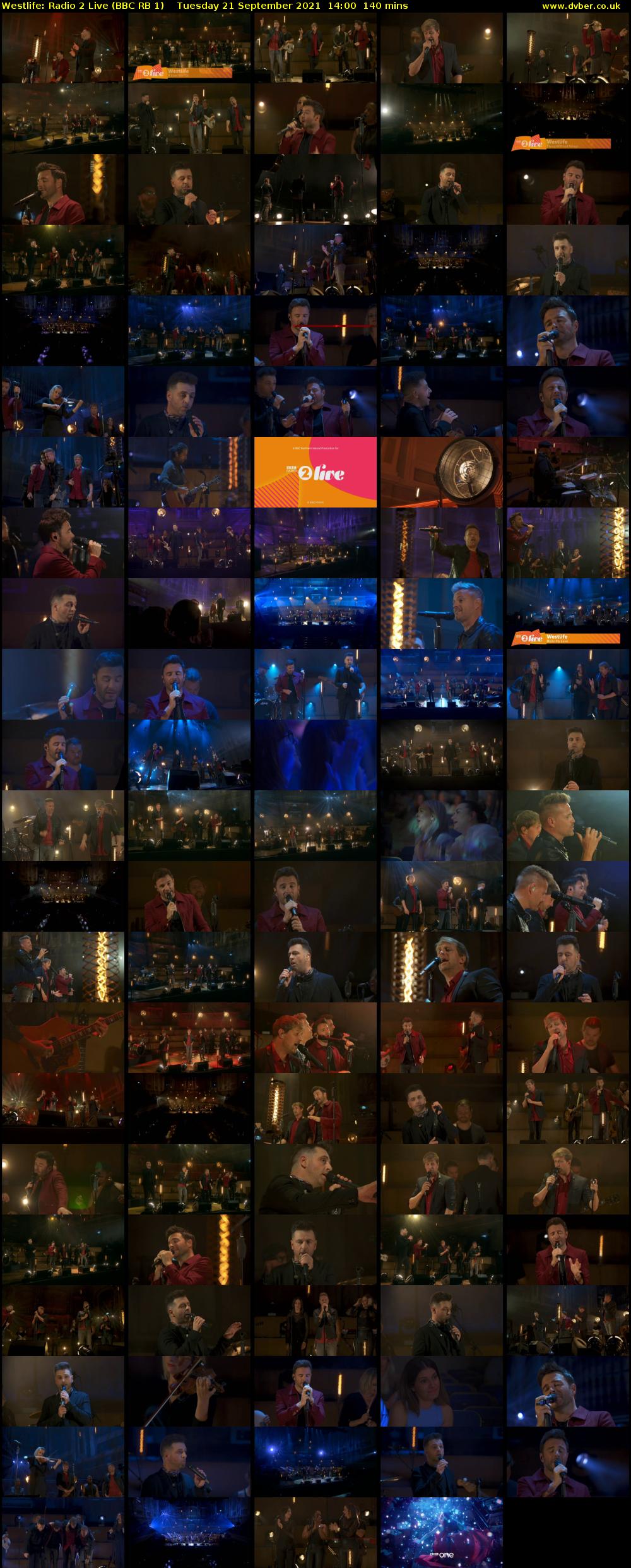 Westlife: Radio 2 Live (BBC RB 1) Tuesday 21 September 2021 14:00 - 16:20