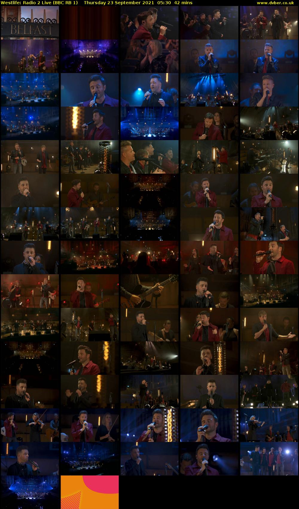 Westlife: Radio 2 Live (BBC RB 1) Thursday 23 September 2021 05:30 - 06:12