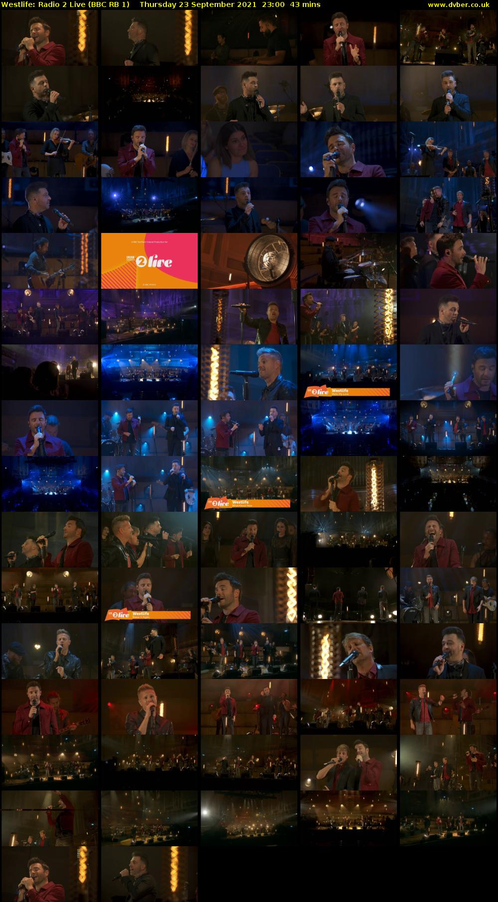Westlife: Radio 2 Live (BBC RB 1) Thursday 23 September 2021 23:00 - 23:43