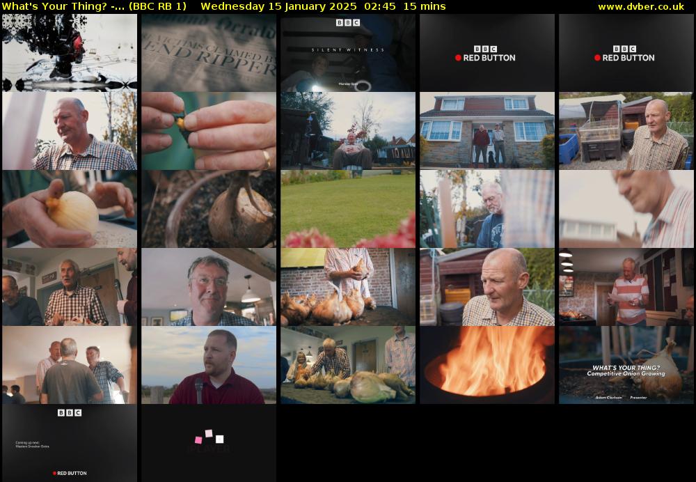What's Your Thing? -... (BBC RB 1) Wednesday 15 January 2025 02:45 - 03:00