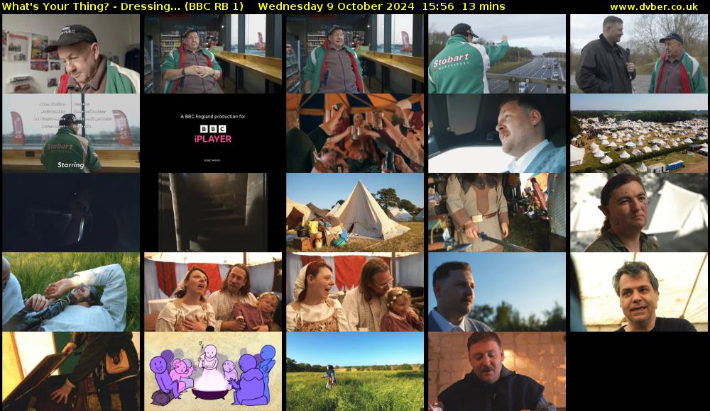What's Your Thing? - Dressing... (BBC RB 1) Wednesday 9 October 2024 15:56 - 16:09