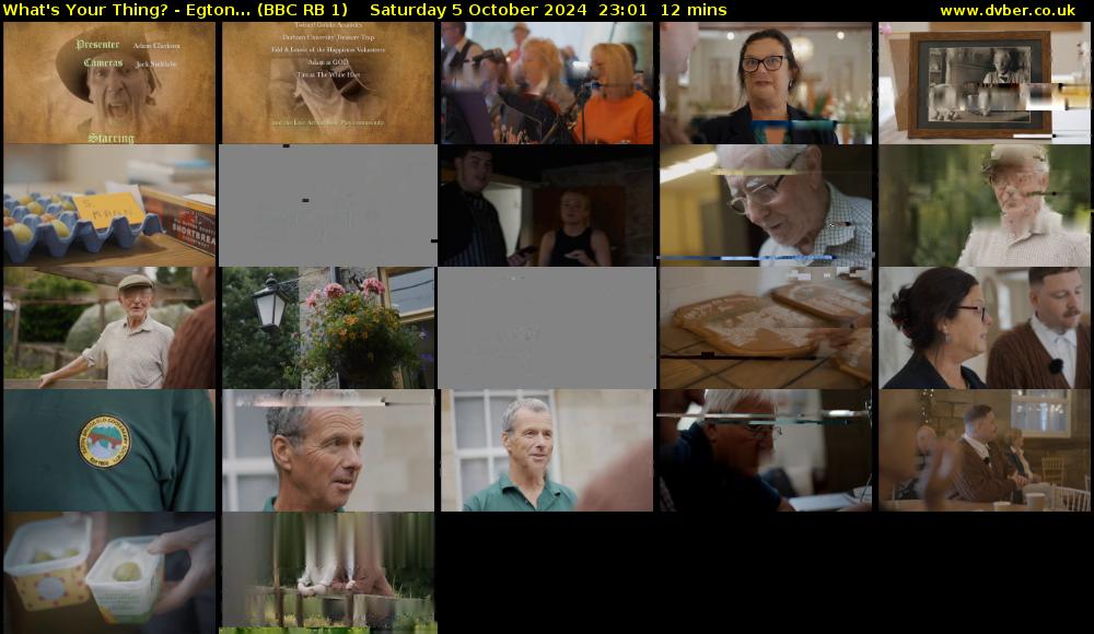 What's Your Thing? - Egton... (BBC RB 1) Saturday 5 October 2024 23:01 - 23:13