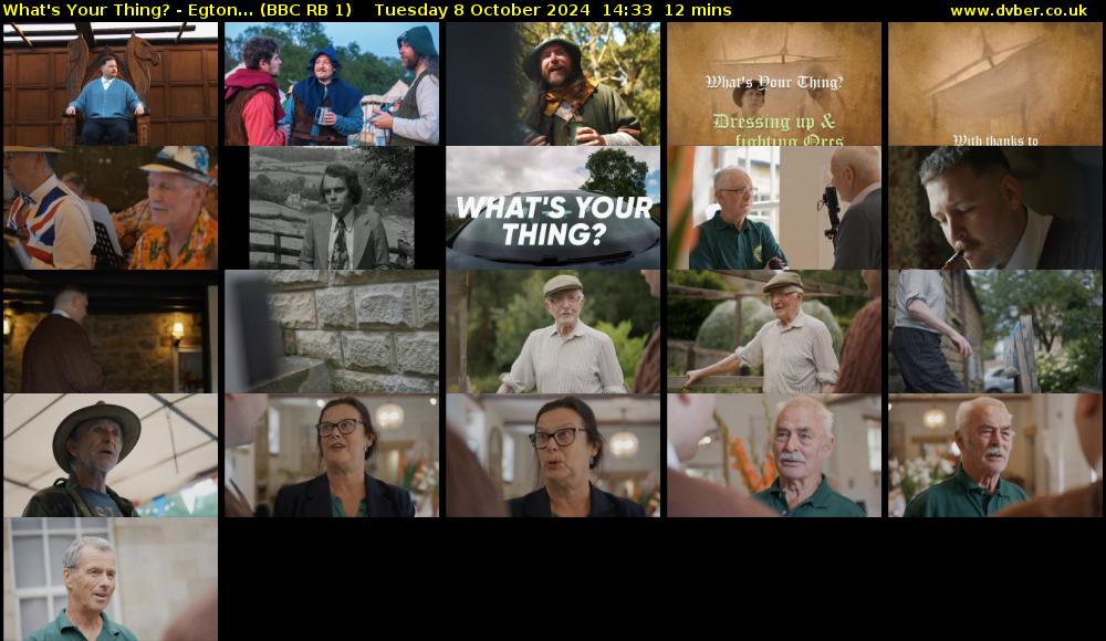 What's Your Thing? - Egton... (BBC RB 1) Tuesday 8 October 2024 14:33 - 14:45