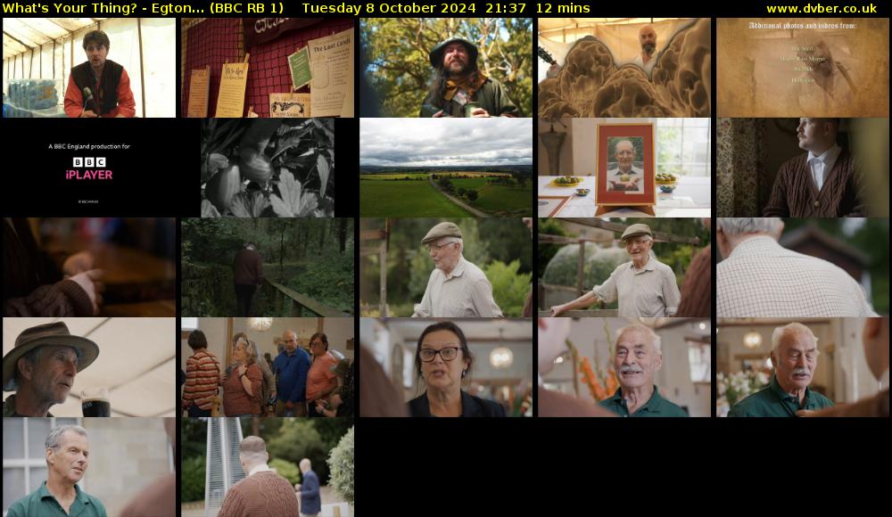 What's Your Thing? - Egton... (BBC RB 1) Tuesday 8 October 2024 21:37 - 21:49