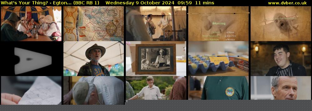 What's Your Thing? - Egton... (BBC RB 1) Wednesday 9 October 2024 09:59 - 10:10