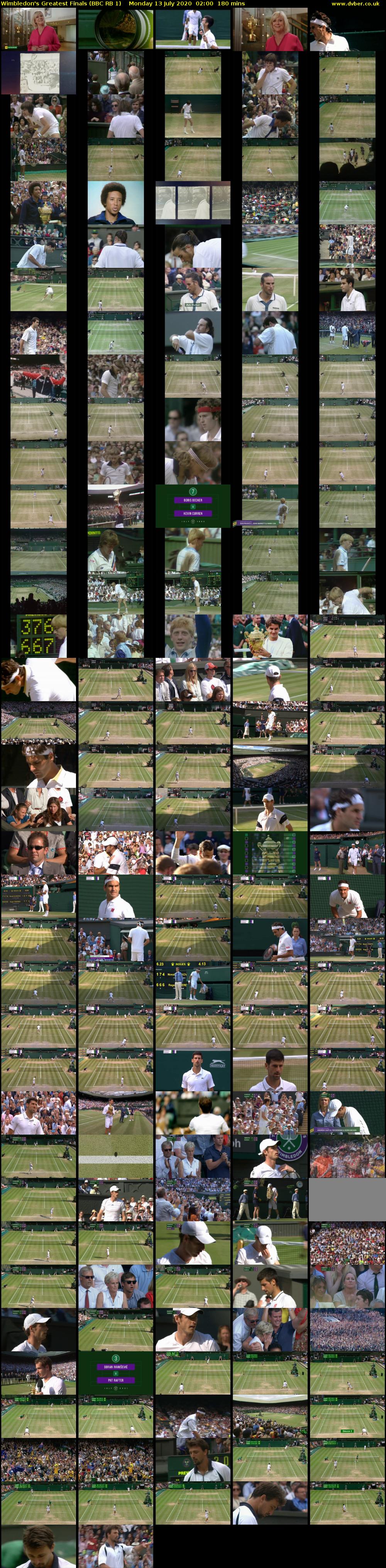 Wimbledon's Greatest Finals (BBC RB 1) Monday 13 July 2020 02:00 - 05:00