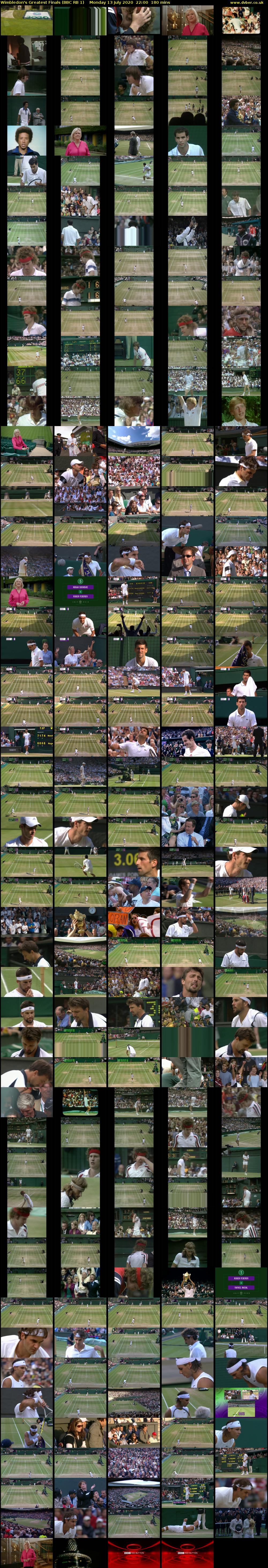 Wimbledon's Greatest Finals (BBC RB 1) Monday 13 July 2020 22:00 - 01:00