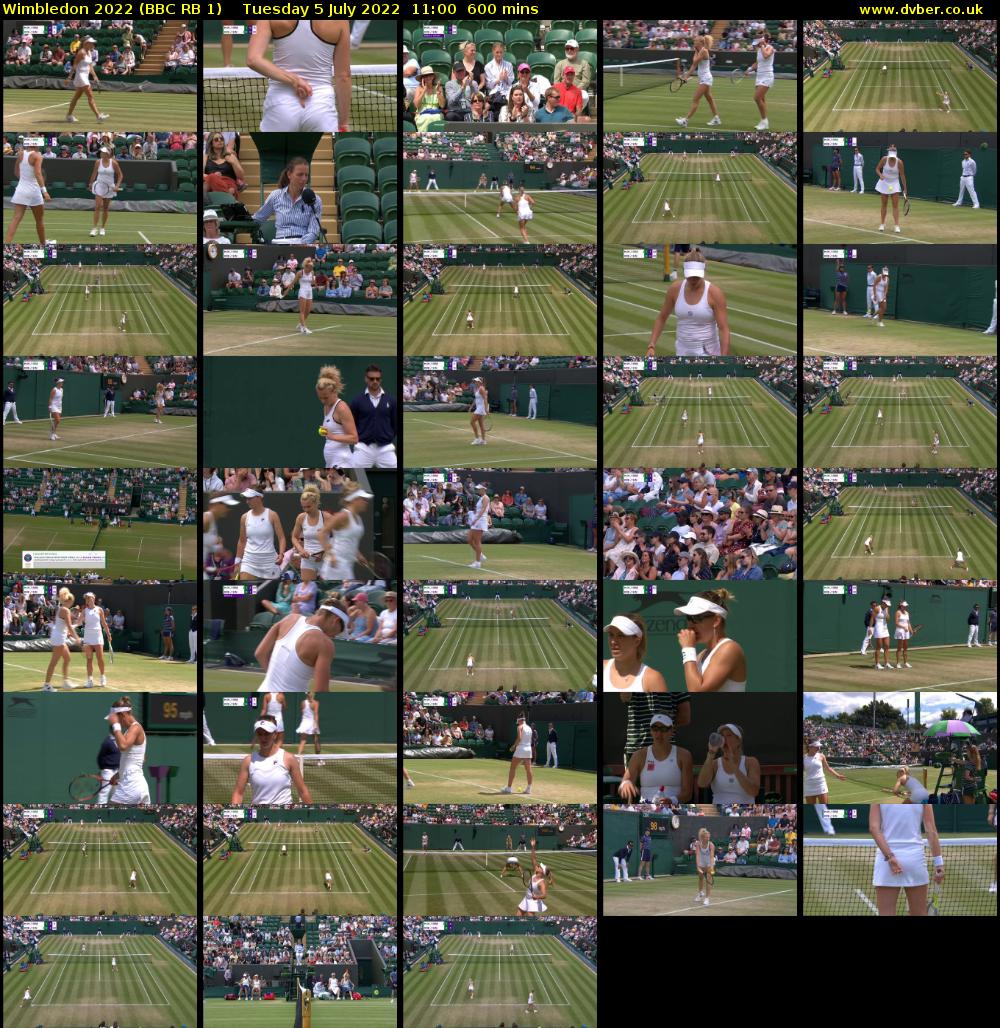 Wimbledon 2022 (BBC RB 1) Tuesday 5 July 2022 11:00 - 21:00