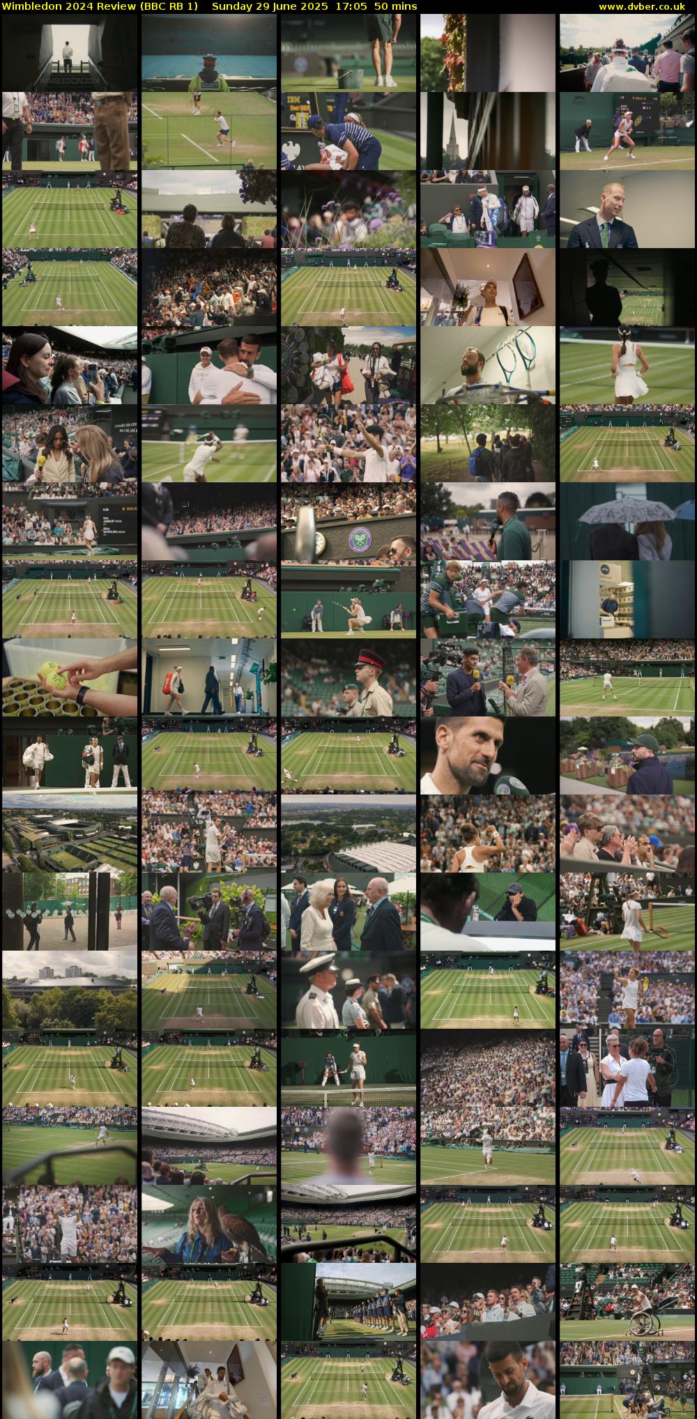 Wimbledon 2024 Review (BBC RB 1) Sunday 29 June 2025 17:05 - 17:55