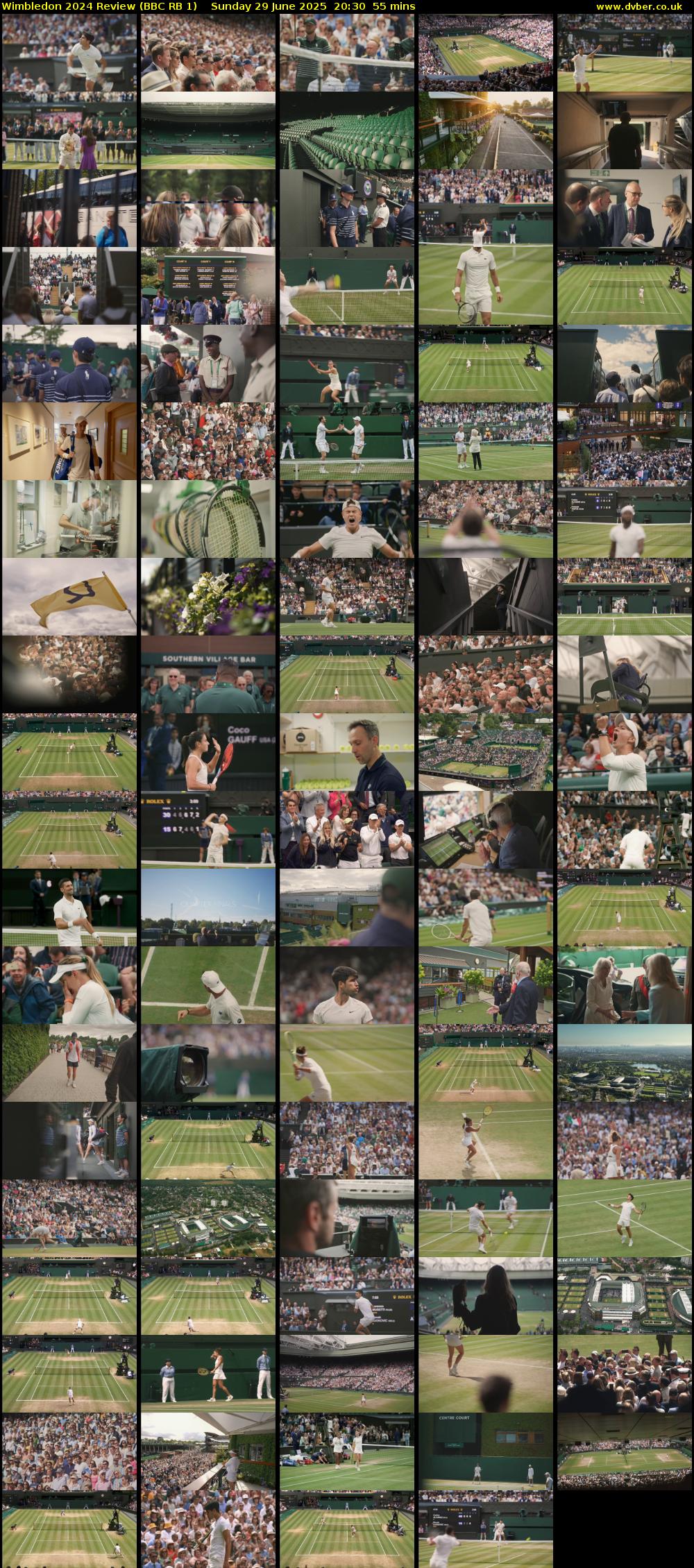 Wimbledon 2024 Review (BBC RB 1) Sunday 29 June 2025 20:30 - 21:25