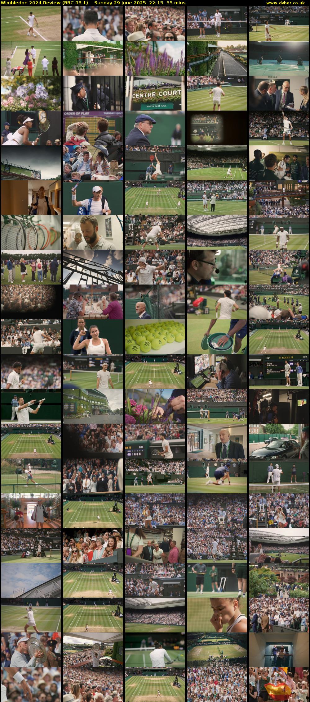 Wimbledon 2024 Review (BBC RB 1) Sunday 29 June 2025 22:15 - 23:10