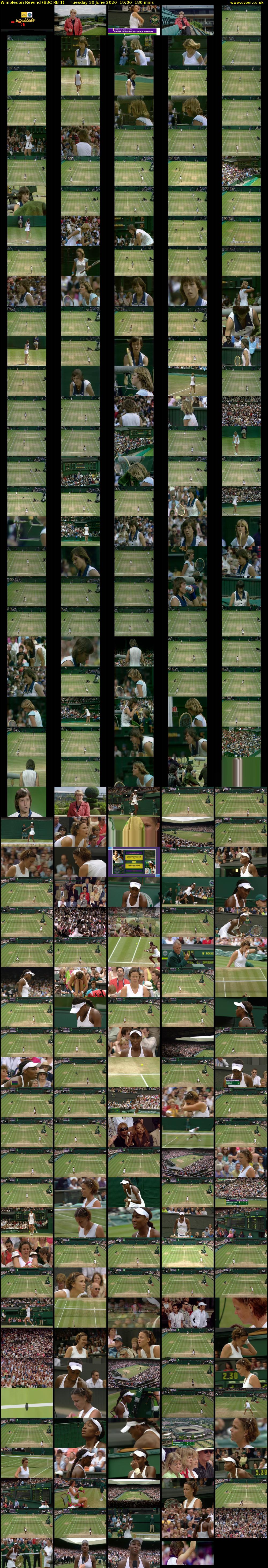 Wimbledon Rewind (BBC RB 1) Tuesday 30 June 2020 19:00 - 22:00