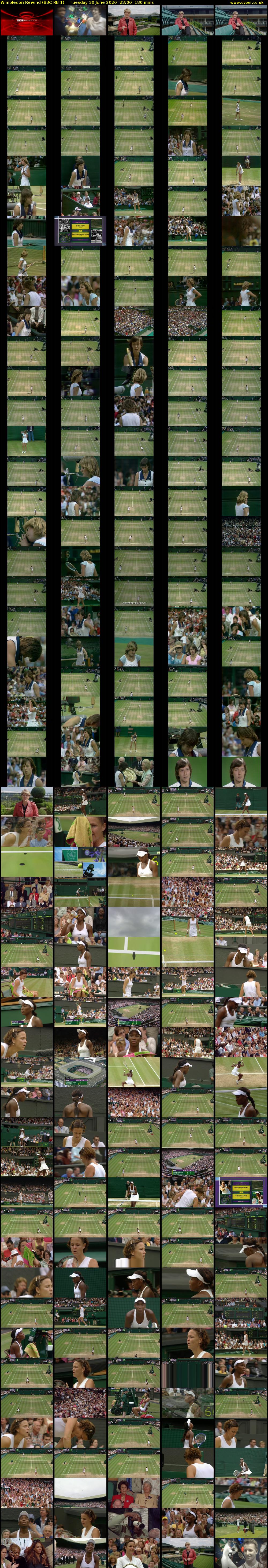 Wimbledon Rewind (BBC RB 1) Tuesday 30 June 2020 23:00 - 02:00