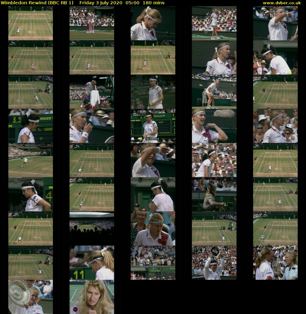 Wimbledon Rewind (BBC RB 1) Friday 3 July 2020 05:00 - 08:00