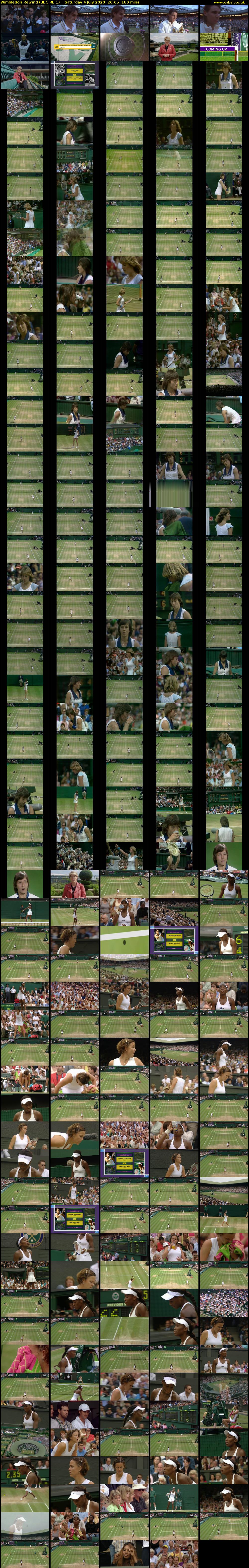 Wimbledon Rewind (BBC RB 1) Saturday 4 July 2020 20:05 - 23:05