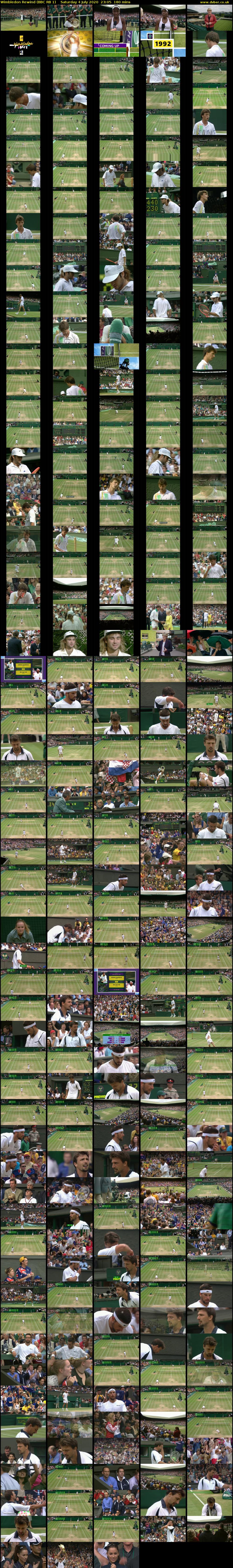 Wimbledon Rewind (BBC RB 1) Saturday 4 July 2020 23:05 - 02:05