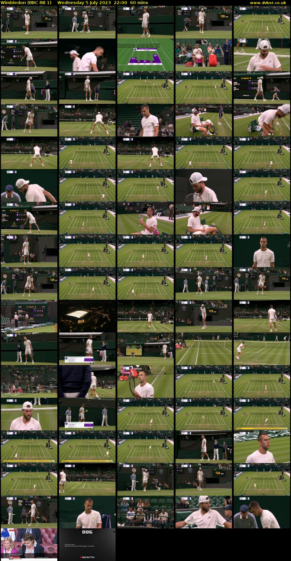 Wimbledon (BBC RB 1) Wednesday 5 July 2023 22:00 - 23:00