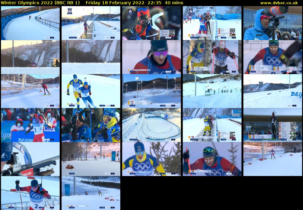 Winter Olympics 2022 (BBC RB 1) Friday 18 February 2022 22:35 - 23:15