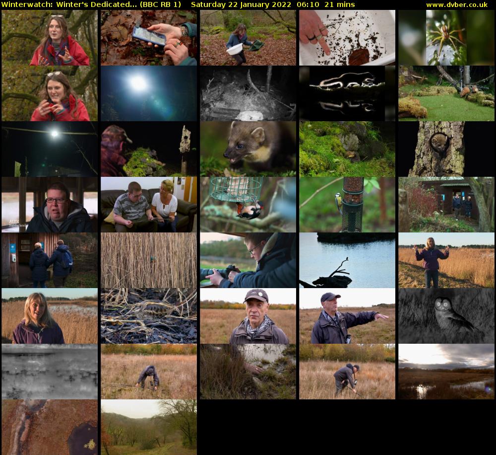 Winterwatch: Winter's Dedicated... (BBC RB 1) Saturday 22 January 2022 06:10 - 06:31